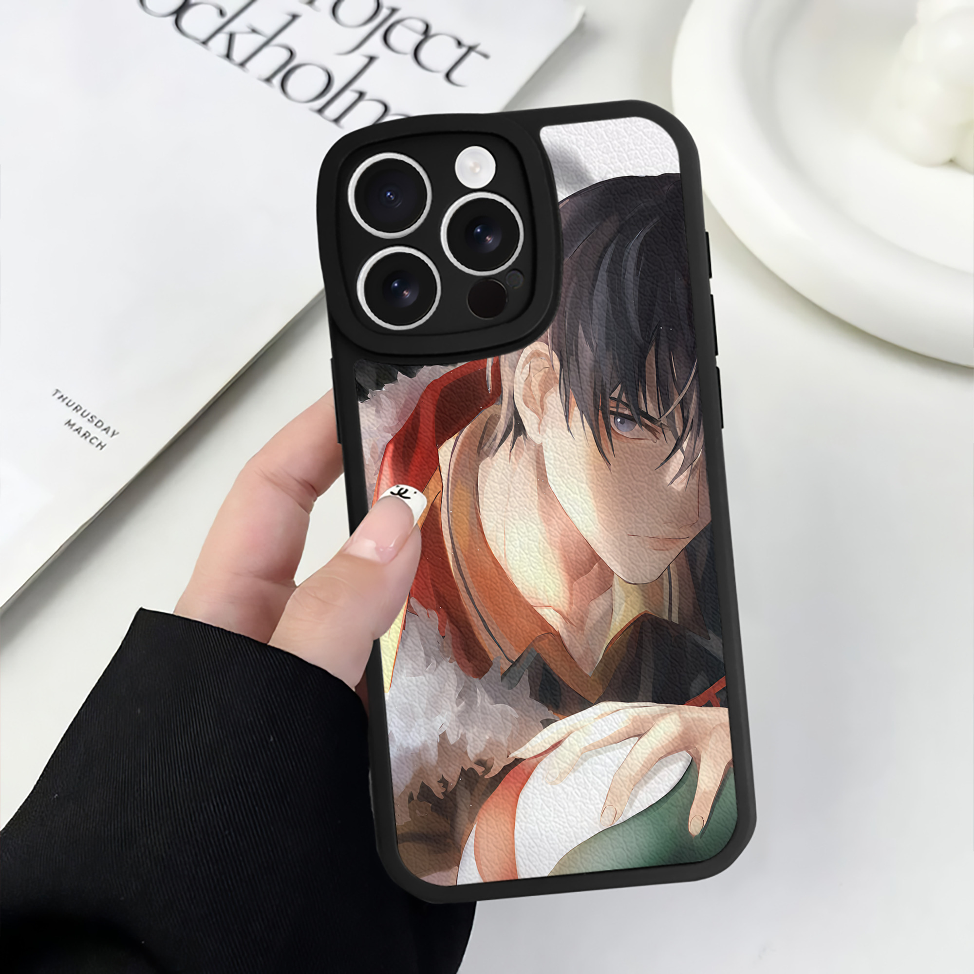 （画像用） ハイキュー!! Haikyu!! 【iPhone 16シリーズ対応】シリコンスマホケース（レザー調） 材質：シリコン